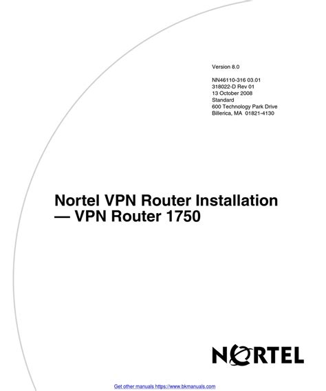 nortel vpn router 1750